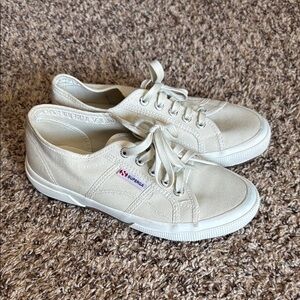 Superga Off-White Canvas Sneakers